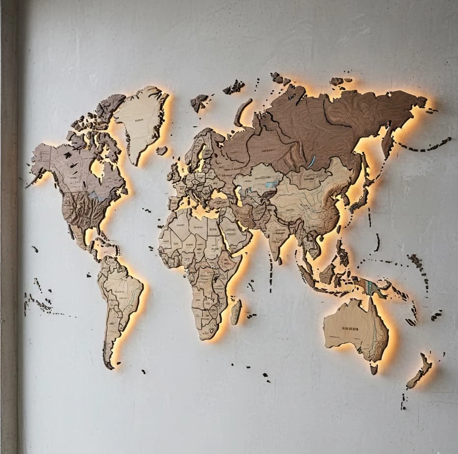 Discover Our Bold & Beautiful Wall Map Statement Pieces – Perfect for Home or Office Decor!
